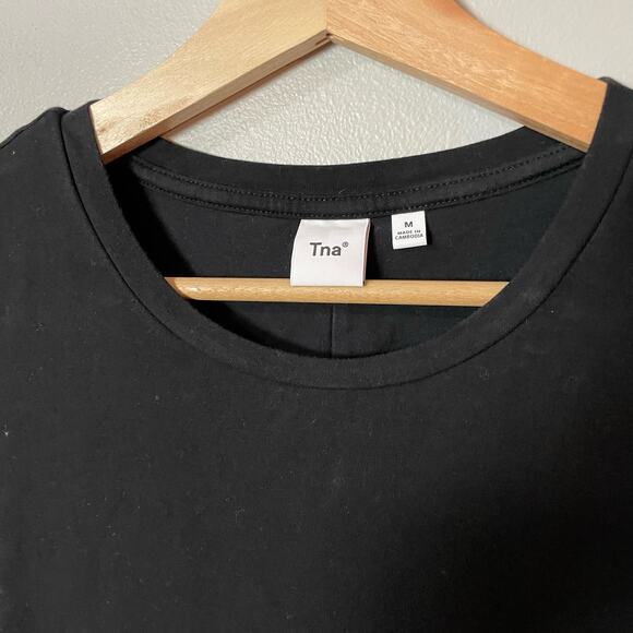 Aritzia TNA Stretch Long Sleeve Bodycon Long Sleeve Mini Dress SZ Medium EUC - Picture 6 of 8